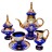 Синяя Лепка Смальта сервиз чайный на 6 персон 15 предметов - Синяя Лепка Смальта сервиз чайный на 6 персон 15 предметов