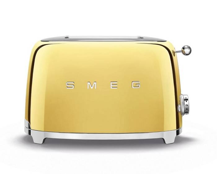 SMEG Италия Золото тостер на 2 ломтика 950 ВТ      