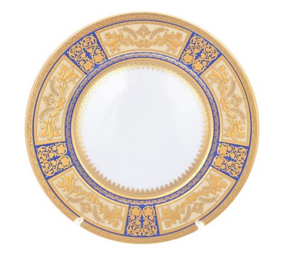 Диадем Блю Крем Голд - набор закусочных тарелок 21см Falken Porzellan Diadem Blue Creme Gold набор тарелок 21см 6 штук