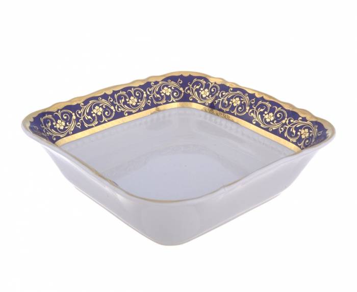 Bavaria Porcelain Кобальт салатник квадратный 17см