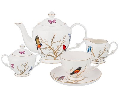 Птицы сервиз чайный на 6 персон 15 предметов Птицы сервиз чайный на 6 персон 15 предметов