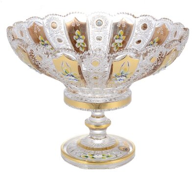 Хрусталь с Золотом Max Crystal ваза для фруктов 35см Хрусталь с Золотом Max Crystal ваза для фруктов 35см