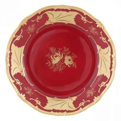 Веймар Кленовый Лист Красный набор тарелок 22 см 6 штук Веймар Кленовый Лист Красный набор тарелок 22 см 6 штук