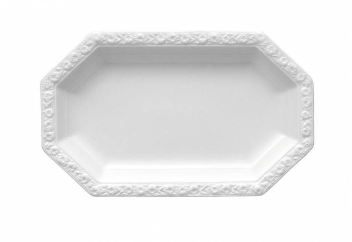 Блюдо шестиугольное 28 см Rosenthal "White Maria" — премиальный немецкий фарфор