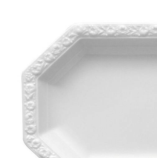 Блюдо шестиугольное 28 см Rosenthal "White Maria" — премиальный немецкий фарфор