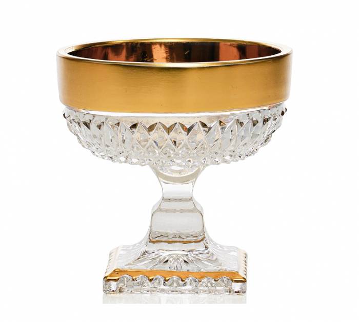 Чехия Crystal He Art "Фелиция" ваза для варенья 9см