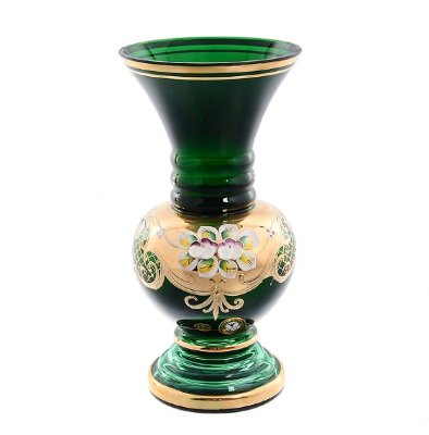 Зеленая Лепка Смальта ваза для цветов 22 см 13572 Зеленая Лепка Смальта ваза для цветов 22 см 13572