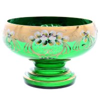 Зеленая Лепка Смальта ваза для фруктов 32 см 40521