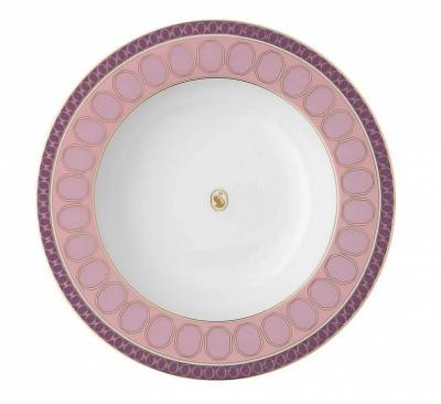 Тарелка 24см глубокая Rosenthal «Swarovski Signum Rose» — немецкий премиальный фарфор