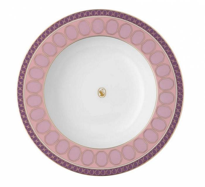 Тарелка 24см глубокая Rosenthal «Swarovski Signum Rose» — немецкий премиальный фарфор
