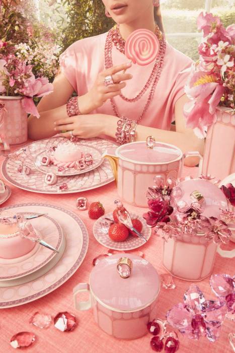 Тарелка 24см глубокая Rosenthal «Swarovski Signum Rose» — немецкий премиальный фарфор