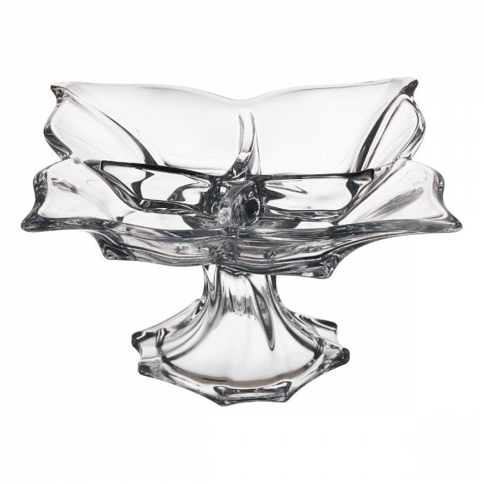 Чехия Crystalite Bohemia "Флорал " менажница 36см на ножке 