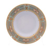 Falkenporzellan Donna Seladon gold набор тарелок 22,5см для супа 6шт
