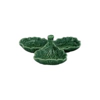 Бордалло Cabbage Зеленая менажница 21,5см