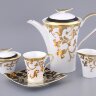 Falkenporzellan Tosca Black Gold чайный сервиз на 6 персон 15 предметов