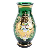 Зеленая Лепка Смальта ваза для цветов 16см E-V 14711