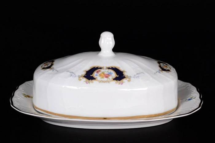 Масленка на 250гр "Синий глаз" Bernadotte - чешский фарфор