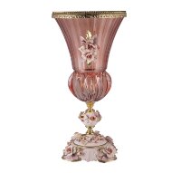  Розаперла Лепка Розовая ваза для цветов 44х22х25 см