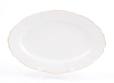 Bernadotte - Овальное белое блюдо 26 см Блюдо овальное 26 см. "Белый Бернадотте"