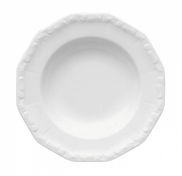 Тарелка глубокая 23 см 2 штуки Rosenthal "White Maria" — премиальный немецкий фарфор