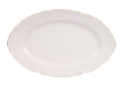 Bernadotte - Овальное белое блюдо 34 см Блюдо овальное 34 см. "Белый Бернадотте"