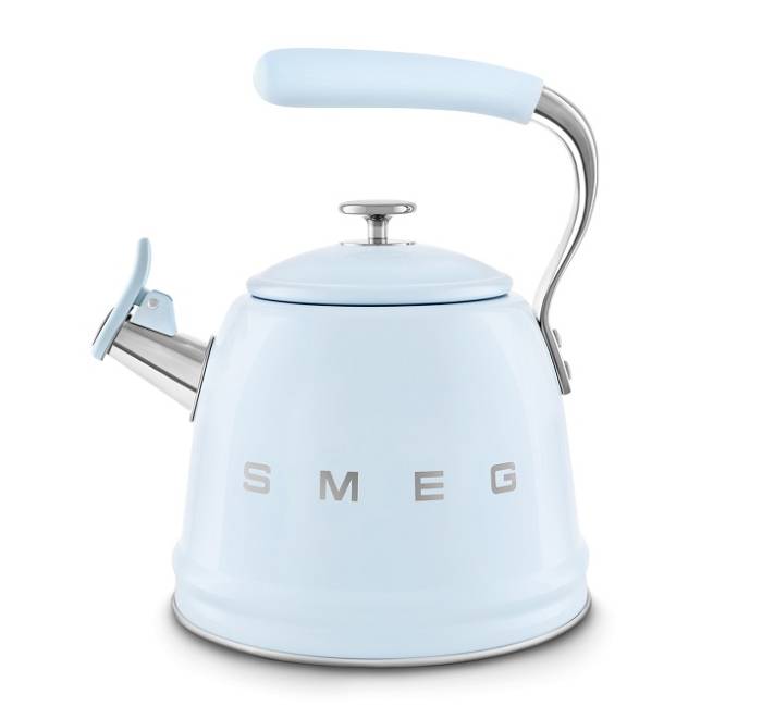 SMEG Италия Голубой чайник со свистком 2,3л  