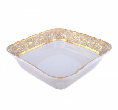 Bavaria Porcelain Крем салатник квадратный 17см 