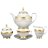 Рио Вайт Голд - чайный сервиз 6 персон - Falkenporzellan Rio White Gold чайный сервиз на 6 персон 15 предметов