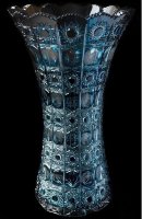 Хрусталь Цветной Снежинка Азур ваза для цветов 31см Х