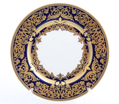 Наталья Кобальт Голд - набор тарелок 17см Falken Porselan Natalia Cobalt Gold набор тарелок 17см 6 штук