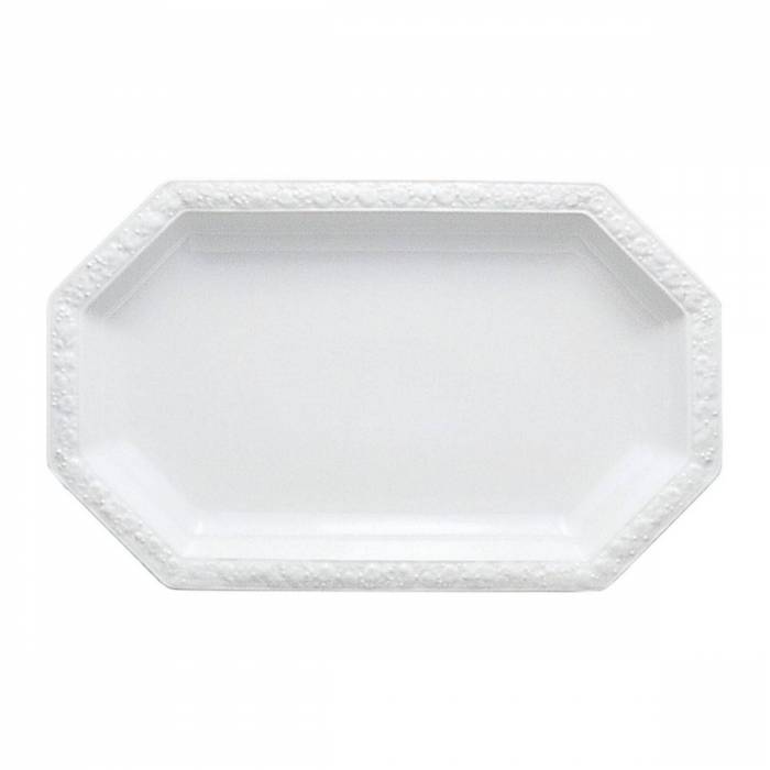 Блюдо шестиугольное 38 см Rosenthal "White Maria" — премиальный немецкий фарфор