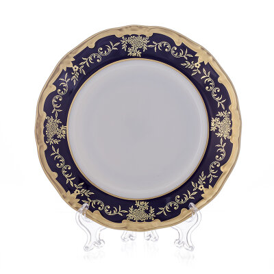 Синий Ювел набор закусочных тарелок 22см 6 шт Веймар Ювел Синий 801 набор тарелок 22см закусочных из 6ти штук