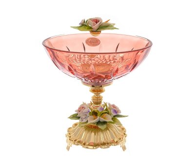 Rosaperla Цветы Розовая сетка ваза для конфет 16 см Rosaperla Цветы Розовая сетка ваза для конфет 16 см