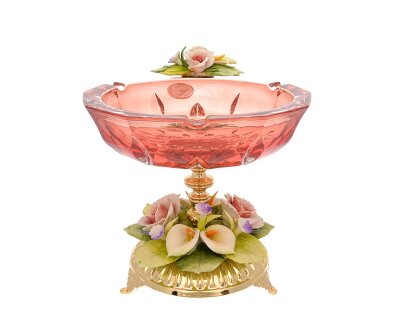 Rosaperla Цветы Розовая сетка ваза для конфет 14 см Rosaperla Цветы Розовая сетка ваза для конфет 14 см