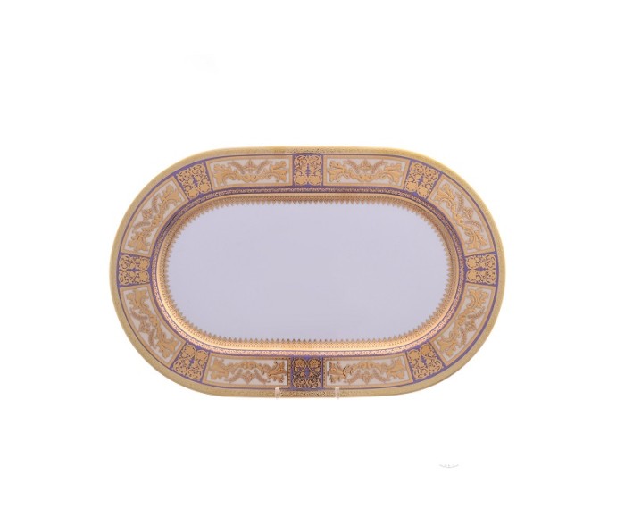 Falkenporzellan Diadem Violet Creme Gold блюдо овальное 24см