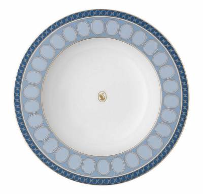 Тарелка 24см глубокая Rosenthal «Swarovski Signum Azure» — немецкий премиальный фарфор