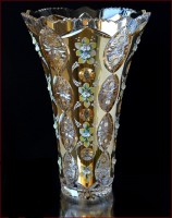 Хрусталь с Золотом Смальта ваза для цветов 36см 24201