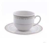 Тхун Платиновая лента Опал набор чашек с блюдцами 160мл для кофе