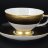 Рио Блек Голд - чайные пары 250мл - Falken Porselan Rio black gold набор 6 чашек 250мл с блюдцами для чая