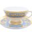 Империал Блю Голд - чайные пары 6 шт 250мл - Falken Porzellan Imperial Blue Gold набор 6 чашек 220мл с блюдцами для чая