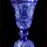 Хрусталь Цветной Снежинка Синий ваза для цветов 70см