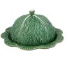 Бордалло Cabbage Зеленая блюдо с крышкой 35см