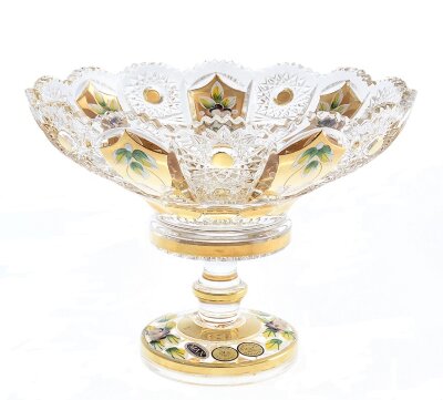 Хрусталь с Золотом Max Crystal ваза для конфет 20см Хрусталь с Золотом Max Crystal ваза для конфет 20см 13515