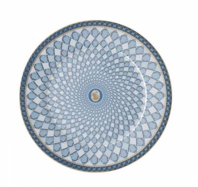 Тарелка 18 см десертная Rosenthal «Swarovski Signum Azure» — немецкий премиальный фарфор