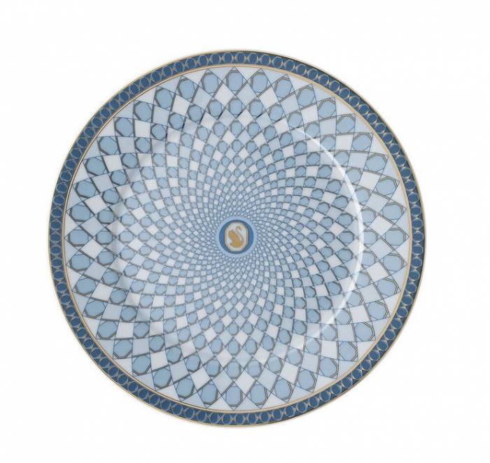 Тарелка 18 см десертная Rosenthal «Swarovski Signum Azure» — немецкий премиальный фарфор