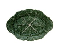Бордалло Cabbage Зеленая блюдо овальное 37,5см