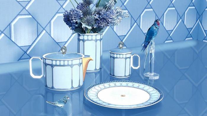 Тарелка 23см закусочная Rosenthal «Swarovski Signum Azure» — немецкий премиальный фарфор