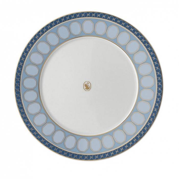 Тарелка 23см закусочная Rosenthal «Swarovski Signum Azure» — немецкий премиальный фарфор