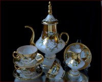 Белая Лепка Смальта чайный сервиз Алладин на 6 персон 14 предметов